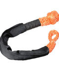 Orange Synthetic Soft Shackle Rope With Protective Sleeve Set, 38,000 Lbs Capacity, showing an individual shackle with protective sleeve.