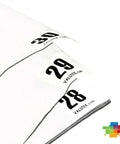 Hella Grippy Cleanroom Tacky Mats For Catching Heavy Dirt And Dust With Easy Peel Layers For Hospital Labs And Factories Four 26 By 45 White Adhesive Floor Pads showing adhesive layers and numbered sections.