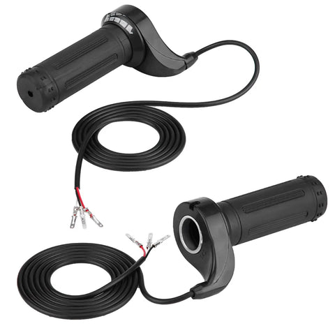 Seven Eighths Inch Full Twist Throttle For E Bikes And Electric Scooters Universal Three Wire Speed Control Accelerator Handle Grip For 24V 36V 48V 72V Bicycles Pocket Bikes Mini Chopper And Go Karts