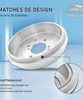 Heavy Duty Rear Brake Drum Replacement Built Tough For Killer Stopping Power And Rock Solid Durability On Your Scion IQ, showing shiny inner rim.