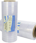 Heavy Duty 12 Inch Stretch Film With Insane Clarity Smooth Glide Self Adhering Shrink Wrap For Moving And Pallets 1000 Feet of clear wrap rolls.