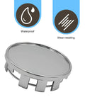 Top Shelf Silver Wheel Center Caps 4 Pack Durable Abs Steel Hubcovers For Cars And Suvs, 2.1 inch waterproof design