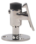 Heavy Duty Marine Grade 316 Stainless Steel Door Holder Catch With Rubber Bumper measures 2x2 inches for boats and RVs.