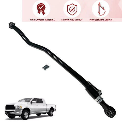 Front Adjustable Track Bar For 0 To 3 Inch Lift Kits Fits 2003 To 2013 Dodge Ram 2500 3500 2 Inch Adjustable Panhard Suspension Rod Beefy Steel Construction For Off Road Use And Stable Axle Alignment, black steel track bar with Dodge Ram truck