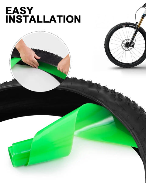 Fat Bike Tire Liner Flat Protector For 20 To 29 Inch Fat Bicycles, 29x3-4 Inch Fit, Pair Of Polyurethane Shields installation