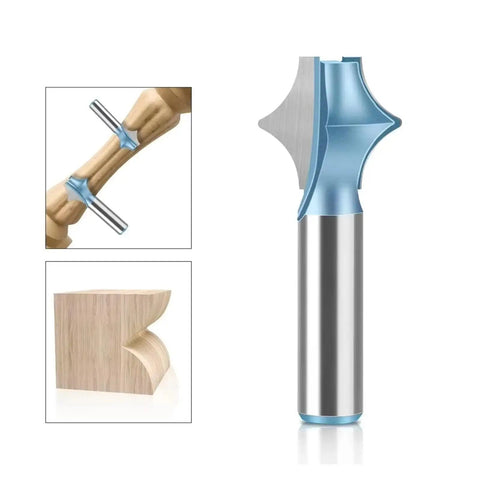 Cool Miter Frame Molding Router Bit With 12mm Or 1/2in Shank for crafting wood profiles and shaping edges.