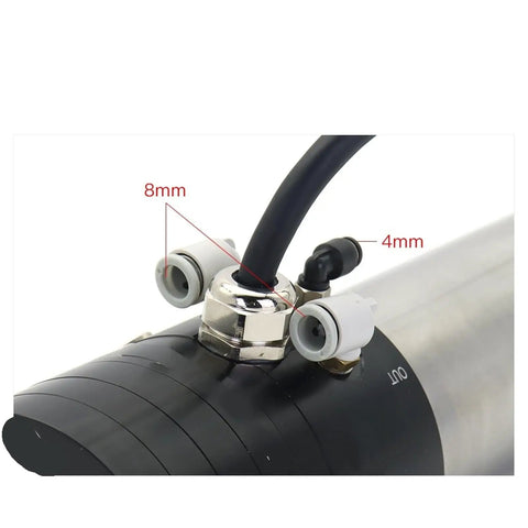 Professional Grade Beast 1.8KW Spindle Motor With Automatic Tool Change For CNC Router showing connectors and dimensions.