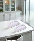 Two Pack White Adhesive Handles Self Stick Wardrobe Cabinet Drawer Pulls No Drill Easy Install For Glass Windows Sliding Doors