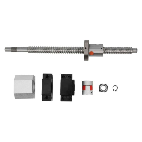 Smashing HaloVerde Rolled Ball Screw Kit With 16mm Bearing Steel Rail and SFU1605 Nut For Smooth Automation Projects, BK BF12 Mounts Included parts