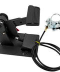 Universal Passenger Side Dual Brake Pedal Conversion Kit with cables for Driving Instructor Rigs, includes safety lock pin