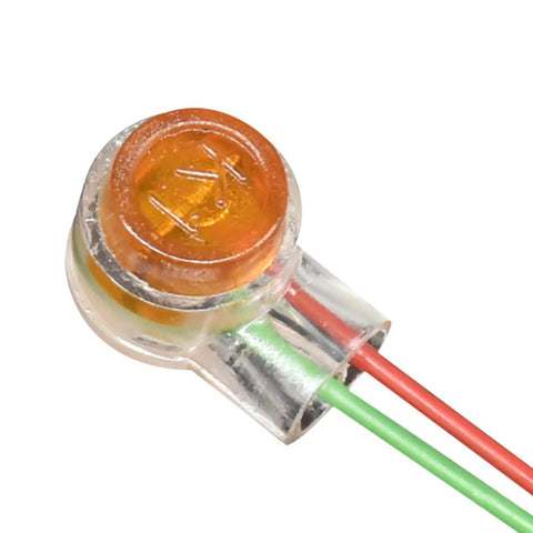 Grab This 200 Pcs Phone Wire Butt Connector Kit With Single Port Crimp Terminals Perfect For Data Line And Copper Cord Twisting To Seal Connections Against Moisture Rust And Air Exposure While Keeping Your 0.4 To 0.7mm Wires Safe Inside A Super. clear single-port crimp connector with red and green wires