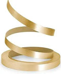 Gold Edge Banding 3/4 Inch By 100 Feet Brushed Aluminum PVC Trim coiled on white background