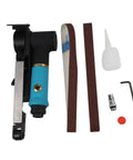 Heavy Duty Pneumatic Air Belt Sander 16000Rpm With 360 Rotating Handle For Rust Removal Welding Grinding And Polishing 20X520Mm Metal Finishing Tool Smooth Finish with accessories and sanding belts.