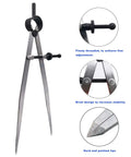 Heavy Duty 8 Inch Adjustable Steel Wing Divider With Rock Solid Locking Pin For Leather Crafting And Woodworking, showcasing fine adjustment and stability features.