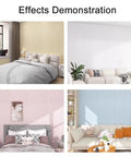 Four room decor effects using Nine Millimeter IXPE Foam Wall Panels Peel And Stick for stylish interior finishing.