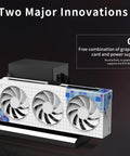 Plug And Play External Gpu Dock For Laptop Graphics Card Expansion PCIE Enclosure showcasing three fans and power supply.