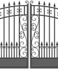 Heavy Duty Adjustable Gate Hinges Pair Weld On Black Powdercoat Finish Badass Steel Pivot Joint on wrought iron gates
