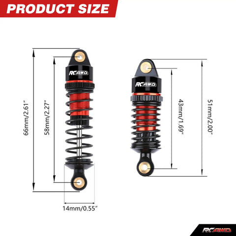ARRMA Grom Shock Absorber Kit With 3 Spring Options For One Eighteen One Fourteen One Sixteen Granite Typhon Mojave RC Shocks
