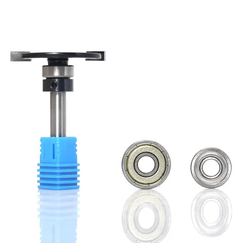 Slot Cutter Router Bit With Top Bearing Pro Grade One Quarter Inch Shank Two Bearings Three Quarters Inch And Five Eighths Inch