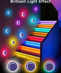 Smart 9 Piece LED DIY Constellation Light Kit With RGB Color Changing, Music Sync, illuminating staircase and wall