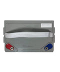 Apollolift 12V 100Ah Lead Acid Battery for Full Electric Pallet Jack Truck with red and blue terminals, durable design.