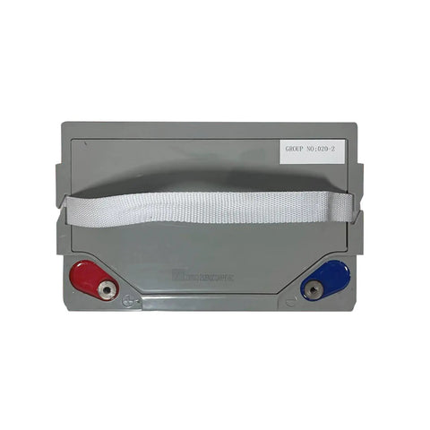 Apollolift 12V 100Ah Lead Acid Battery for Full Electric Pallet Jack Truck with red and blue terminals, durable design.