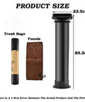 Top Shelf Heavy Duty Espresso Grind Collection Bin Eight Point Six Liter Floor Standing Barista Dregs Bucket dimensions 23.5cm x 85.5cm with included trash bags and towels.