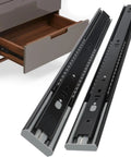 22 Inch Black Soft Close Drawer Slides 20 Pack Full Extension 100Lb Capacity Side Mount Ball Bearing For Kitchen Cabinets