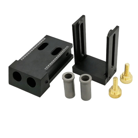 Pro Grade Lightweight Aluminum Alloy Hole Locator Kit For Milling And Drilling 22mm Centering Drill Guide, black set with pins