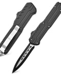Outdoor Pocket Knife for Camping and EDC 9 Inch Overall Length 3.6 Inch Blade 440C Stainless Steel Belt Clip shown extended and folded