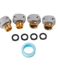 Heavy Duty Hose Repair End Fittings Connectors For 3/4 And 5/8 Inch Hoses, Quick Fix Aluminum And Zinc Alloy With Clamps, 4 Pack