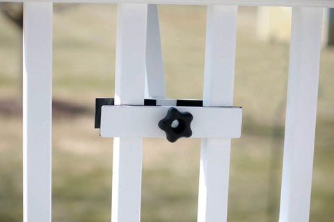 Railing Table Hardware Kit That Installs Easy And Attaches To Most Railings With Vertical Balusters Create Extra Patio Table Space For Entertaining Your Outdoor Hangouts Includes H Frames Elbows And Plates Table Not Included