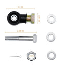 Sportsman Tie Rod End Kit For ATV UTV Steering Upgrade Direct Fit Premium Steel Replacement Beefed Up Front End Includes Two Tie Rods Four Ends Cotter Pins And Jam Nuts Easy Installation. close-up of steel tie rod end with bolt, washer and cotter pin