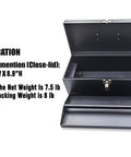 16 Inch Portable Metal Toolbox Built To Last, 18 Gauge Steel With Locking Latch, Heavy Duty Drawer Organizer Tackle Box, open view