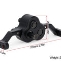Side view of 70mm Width Transfer Case With Reverse Shaft CNC Aluminum Gearbox For One Tenth RC Crawler SCX10 MOA 1.9 Shafty LCG