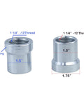 Beefed Up Heavy Duty 1.25 Inch Heim Joint Rod End Kit With Left And Right Hand Threads Chromoly Panhard Rod End For Traction Bars And Tie Rods Includes Spacer Tube Adapters And Jam Nuts For Durable Off Road Steering Linkage, LH and RH ring adapters