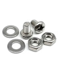 Pro Grade Solid Brass And Copper Hex Standoff And Spacer Kit For PCB Mounts M2.5 M3 M4 510/680/1700pc Assortment With Pillars Nuts Screws For Reliable Electronics Assembly: close-up of washers, screws, and nuts