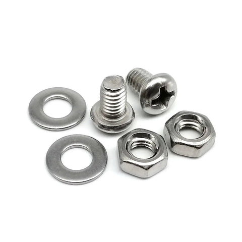 Pro Grade Solid Brass And Copper Hex Standoff And Spacer Kit For PCB Mounts M2.5 M3 M4 510/680/1700pc Assortment With Pillars Nuts Screws For Reliable Electronics Assembly: close-up of washers, screws, and nuts