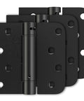 3 Pack 4 Inch Self Closing Spring Hinges For Doors Heavy Duty Steel Build, matte black finish for reliable use in kitchens and garages.