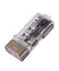 Transparent view of Dope 700 Lumen USB C Rechargeable EDC Flashlight With Dual Power And Multifunctional Sidelight For Daily Carry