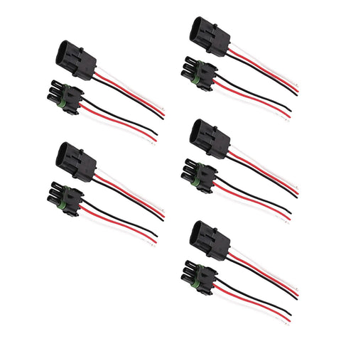 Upgrade Your Ride With Quality 3 Socket Weather Pack Connector Kits Perfect For Automotive Marine Racing And Industrial Jobs As A Durable Waterproof Replacement For Old Broken Parts Built To Last Longer Than Stock, 3-pin wire kit
