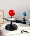 Solar System Model Kit Showcases How Earth And Moon Revolve Around The Sun For Teens And Students A Hands On STEM Science Experiment Teaching Tool For Astronomy Education on black base