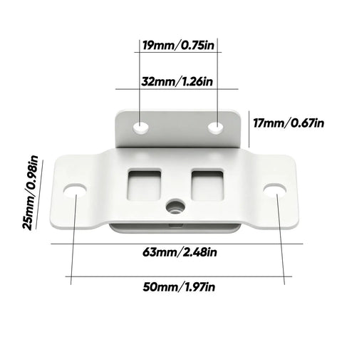 Beefy 2 In 1 Cold Rolled Steel Corner Brace And Furniture Connector with dimensions for beds tables shelves wardrobes