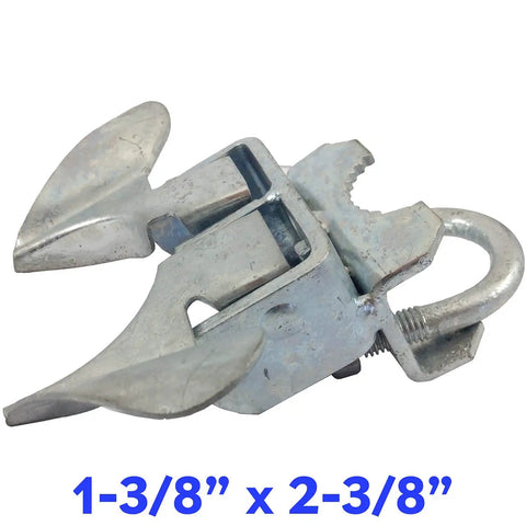 Heavy Duty Galvanized Butterfly Gate Latch Fits Chain Link Fence Frame And Post With Zero Hassle Setup Secure Your Yard Tight Using Premium Steel Hardware Case Of Twenty Five Pieces, 1-3/8 x 2-3/8 inches, showing detailed latch design.