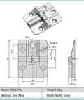 Adjustable 90 180 Degree Butt Hinge Zinc Alloy Limit Folding Industrial Machinery Door Hinge For Furniture And Flat Doors Matte Finish Beefy Heavy Duty Grade with zinc alloy material.