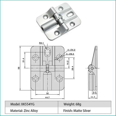 Adjustable 90 180 Degree Butt Hinge Zinc Alloy Limit Folding Industrial Machinery Door Hinge For Furniture And Flat Doors Matte Finish Beefy Heavy Duty Grade with zinc alloy material.