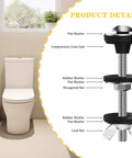 Heavy Duty Toilet Tank To Bowl Gasket Kit 2 Pack 2.75 Inch Bolts With Stainless Steel Nuts Washers Rubber Washers And Gasket Seals Fits Most 2 Inch And 3 Inch Flush Valve Openings For Leak Proof No Fuss Replacement toilet bolt parts with washers and nuts