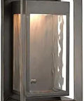 Urbandale One Light Outdoor LED Wall Lantern in Antique Bronze Finish Wet Rated Modern Contemporary Exterior Fixture 10 Inch Tall by 6 Inch Wide Durable Outdoor Lighting for Porch Patio and Entryway