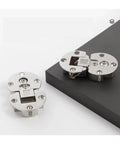 Concealed Flip Down Table Hinge Ninety And One Hundred Eighty Degrees Zinc Alloy For Drop Leaf And Folding Tables Rust Resistant Indoor Wall Mounted Hardware For Dining And Kitchen Use.