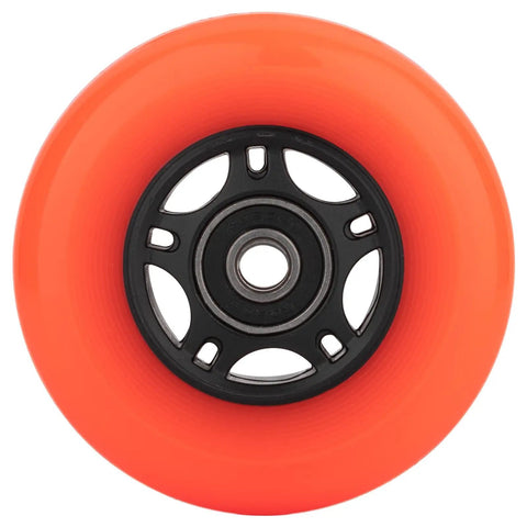 High Performance Inline Skate Wheels 4 Pack With ABEC 9 Bearings And Floating Spacers For Skates Orange 80mm